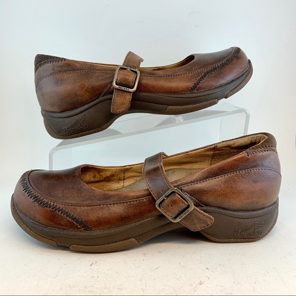 Dansko Kate Leather Mary Jane Clogs 40 9.5 10 - Picture 4 of 8